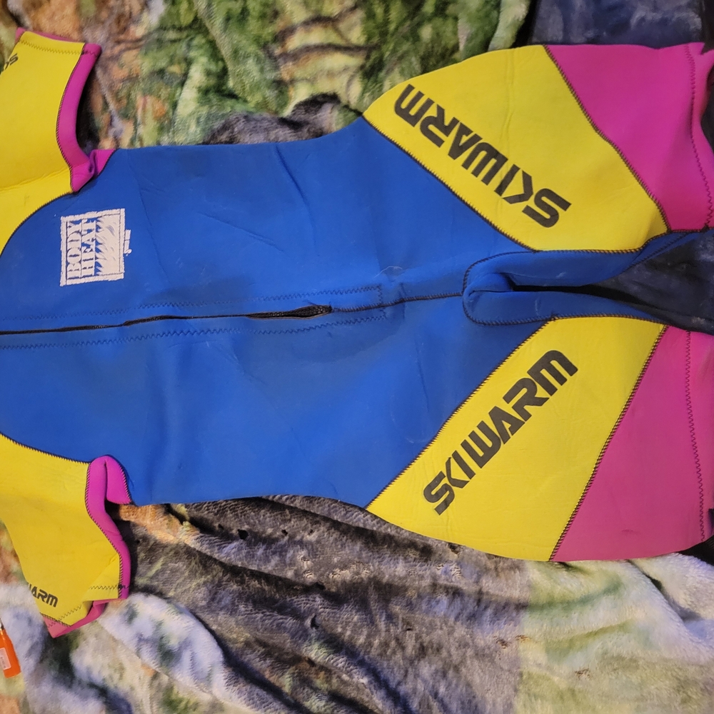 Warm Blue and Yellow Rashguard for Active Swim